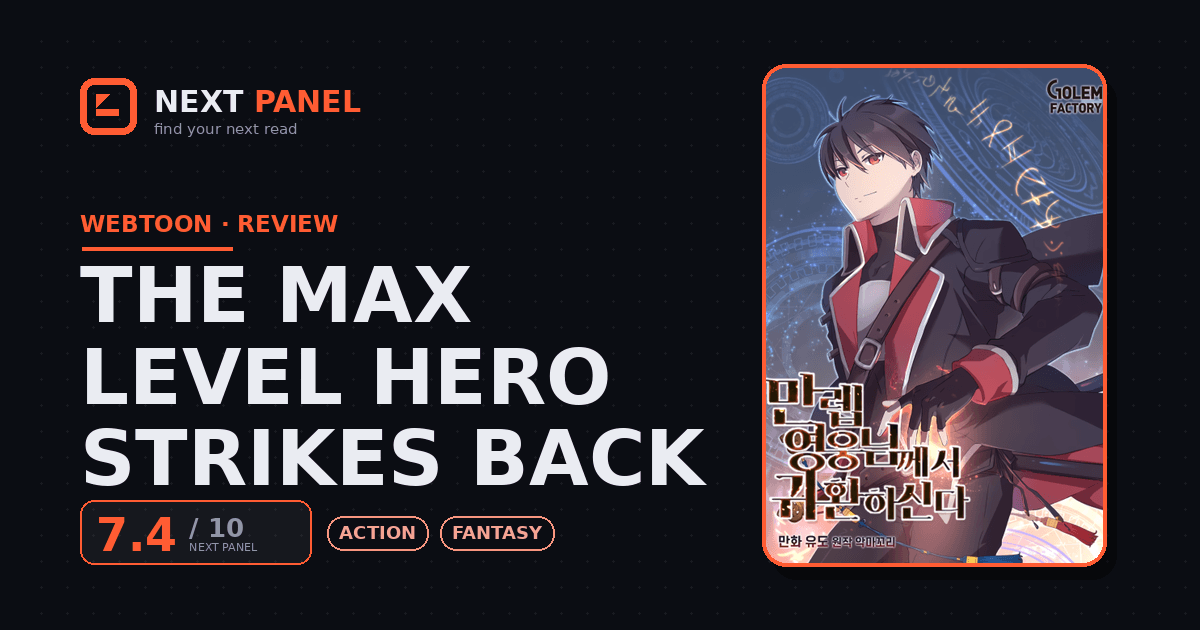 The Max Level Hero Strikes Back cover - Next Panel review