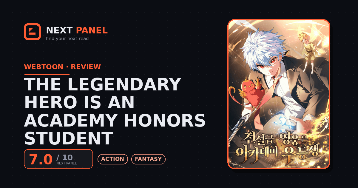 The Legendary Hero is an Academy Honors Student cover - Next Panel review