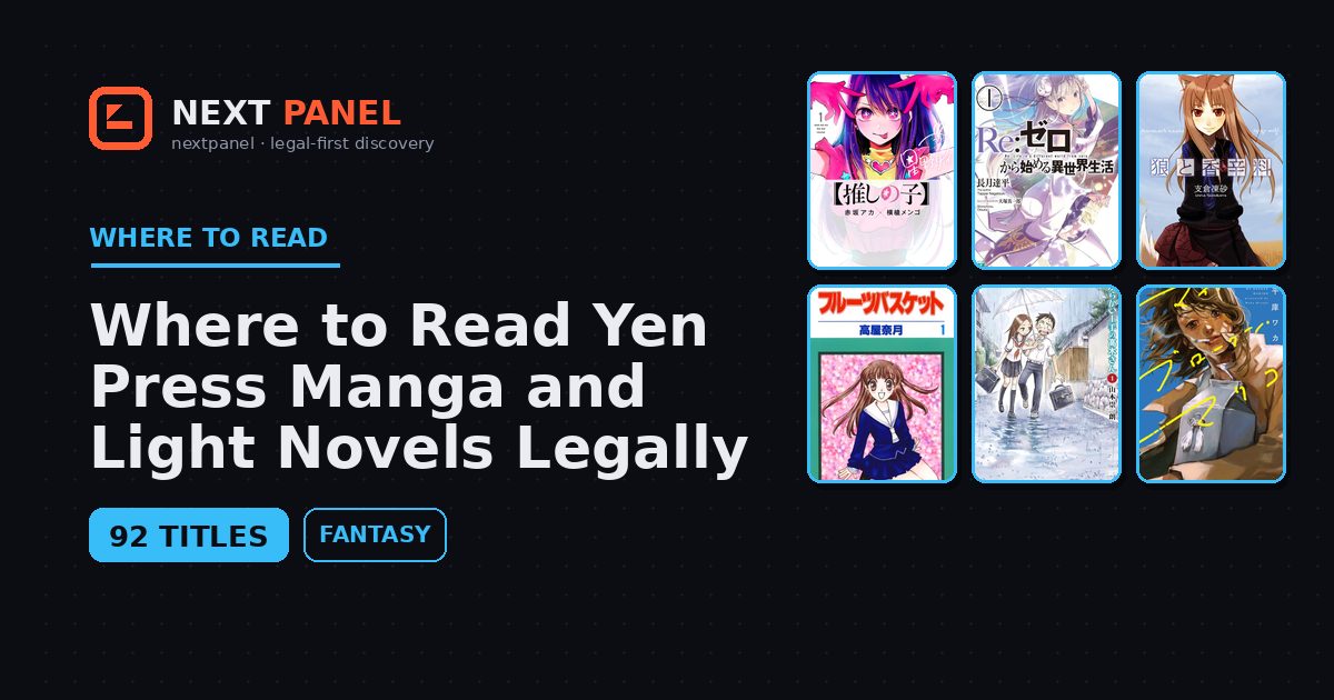 Where to Read Yen Press Manga and Light Novels Legally — Next Panel reading guide