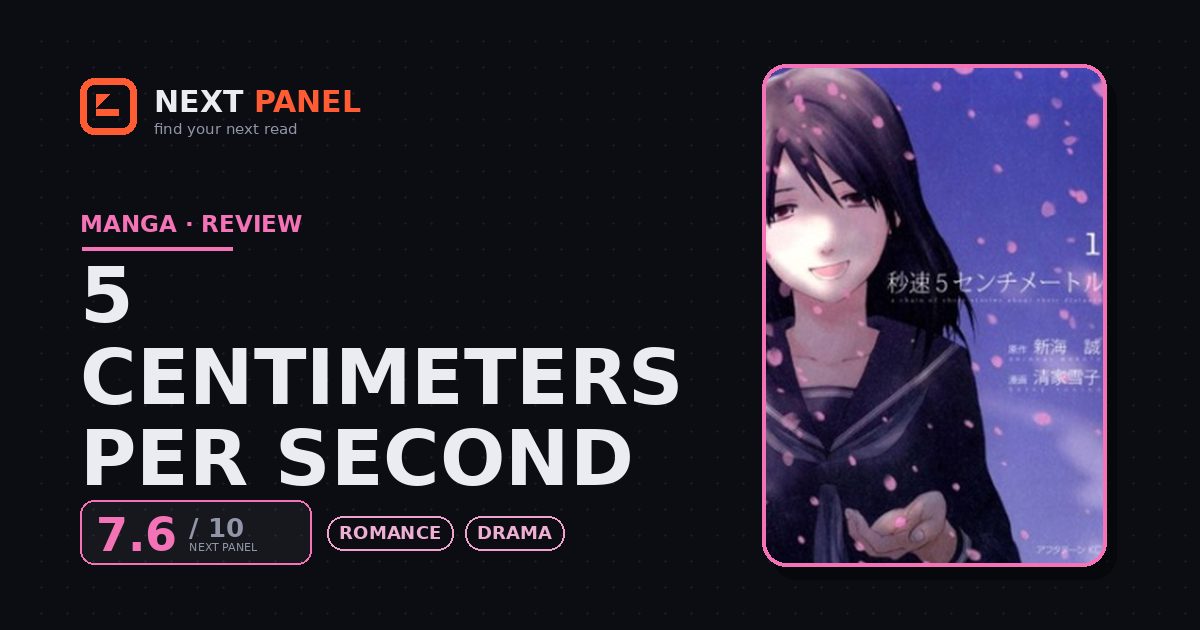 5 Centimeters per Second cover - Next Panel review