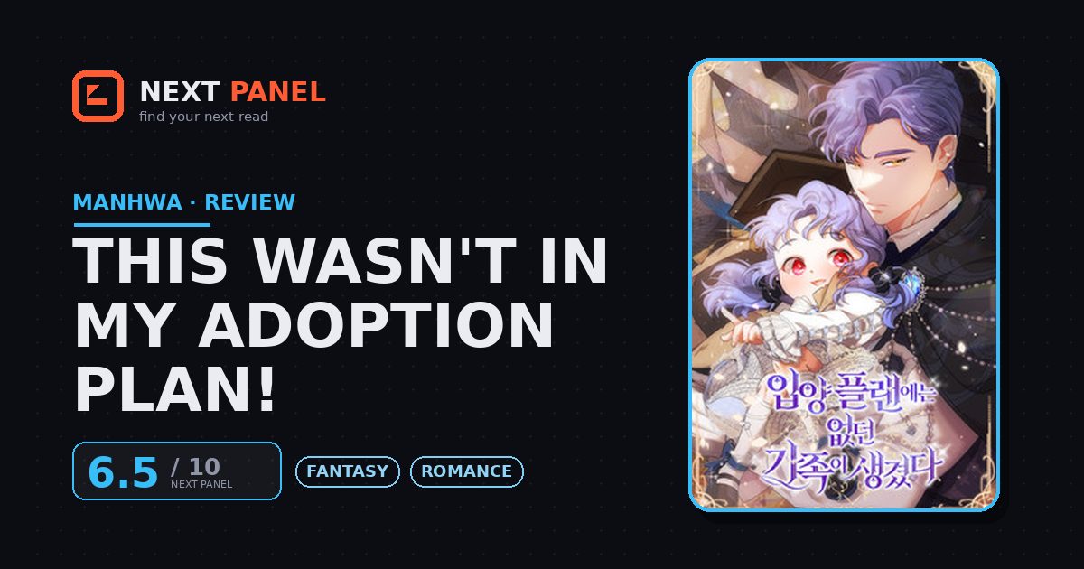 This Wasn't in My Adoption Plan! cover - Next Panel review