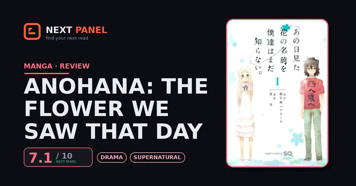 Anohana: The Flower We Saw That Day cover - Next Panel review
