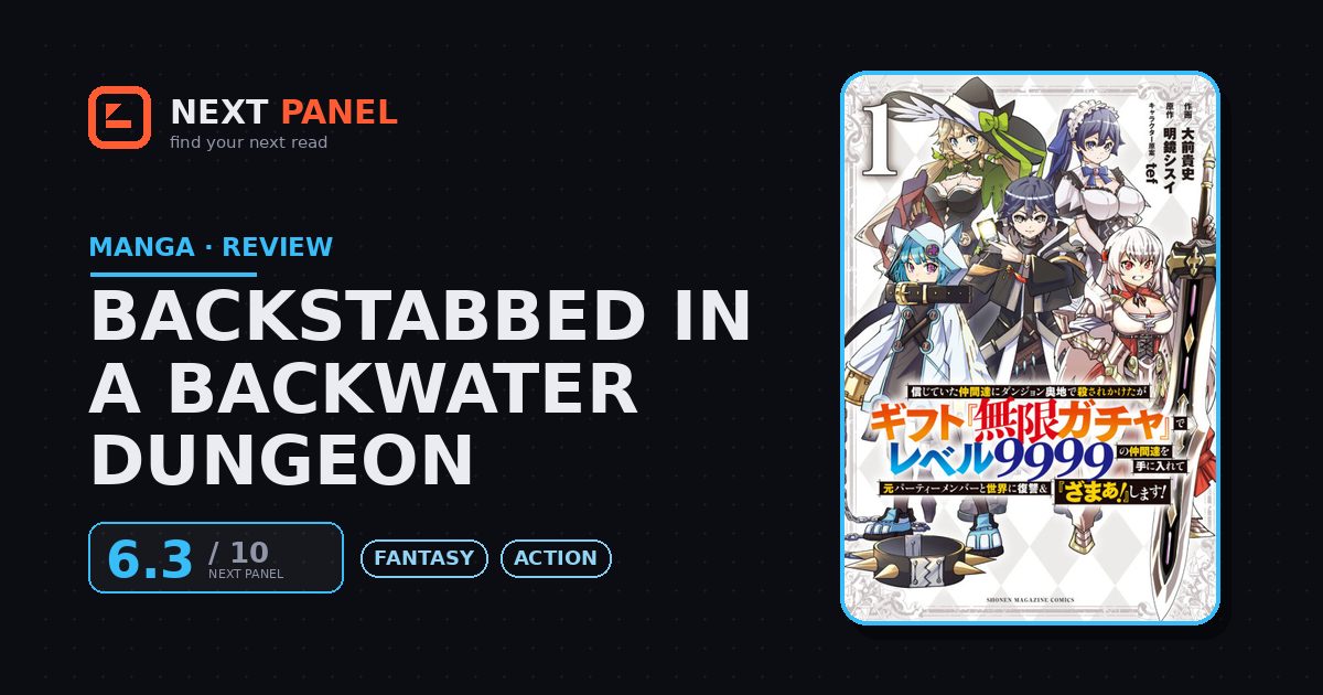 Backstabbed in a Backwater Dungeon cover - Next Panel review