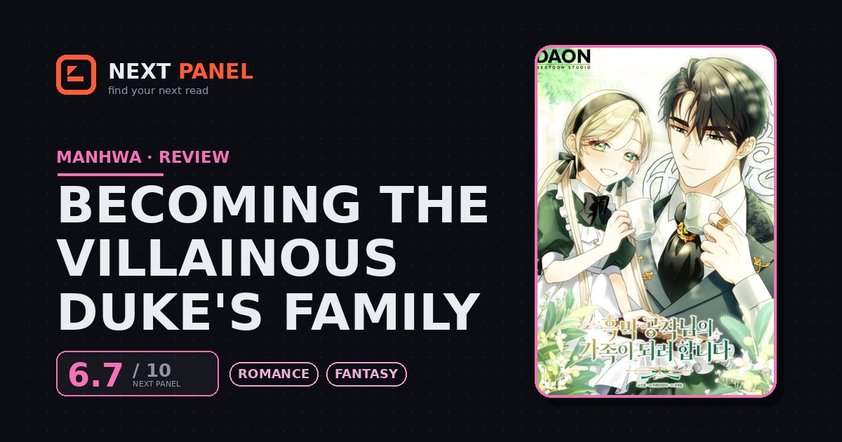 Becoming the Villainous Duke's Family cover - Next Panel review
