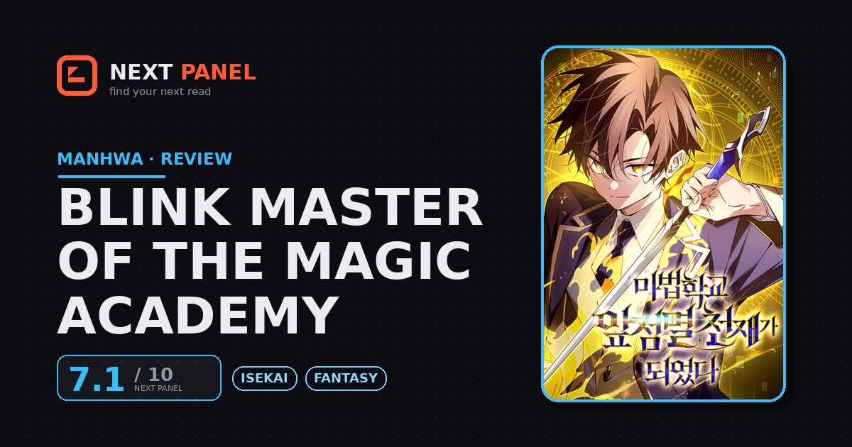 Blink Master of the Magic Academy cover - Next Panel review