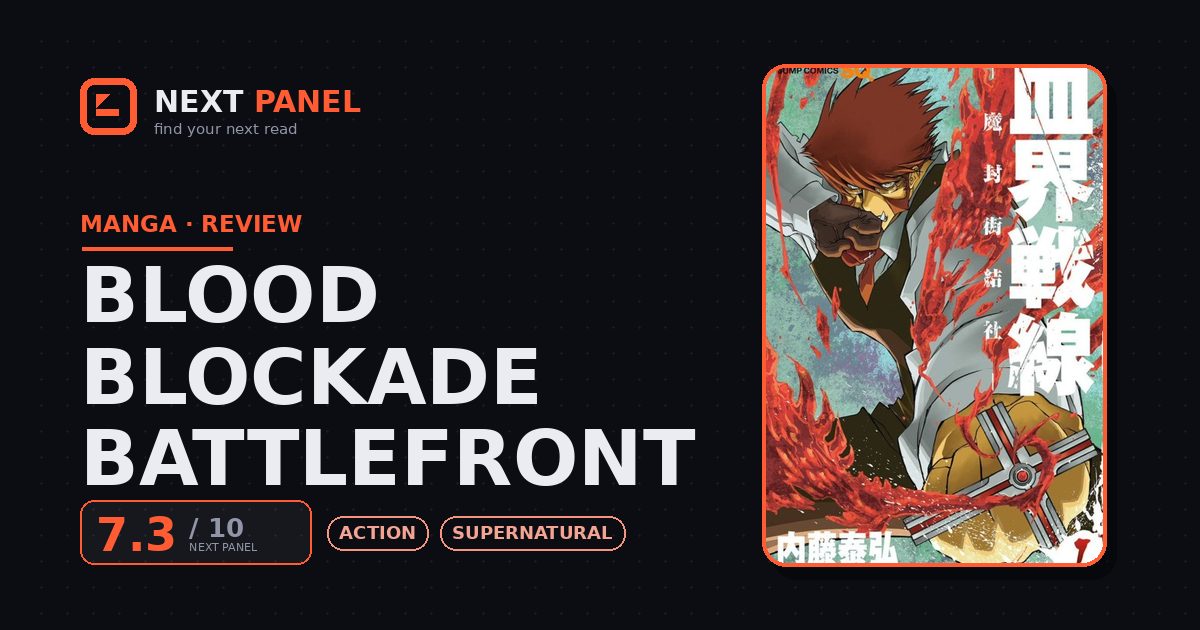 Blood Blockade Battlefront cover - Next Panel review