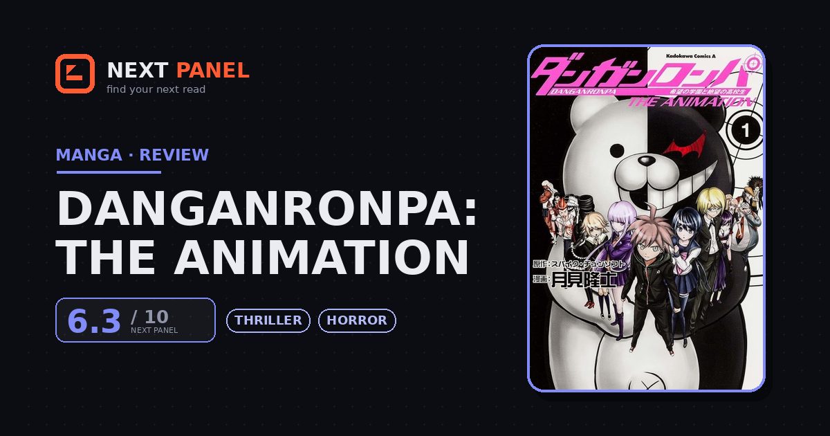 Danganronpa: The Animation cover - Next Panel review