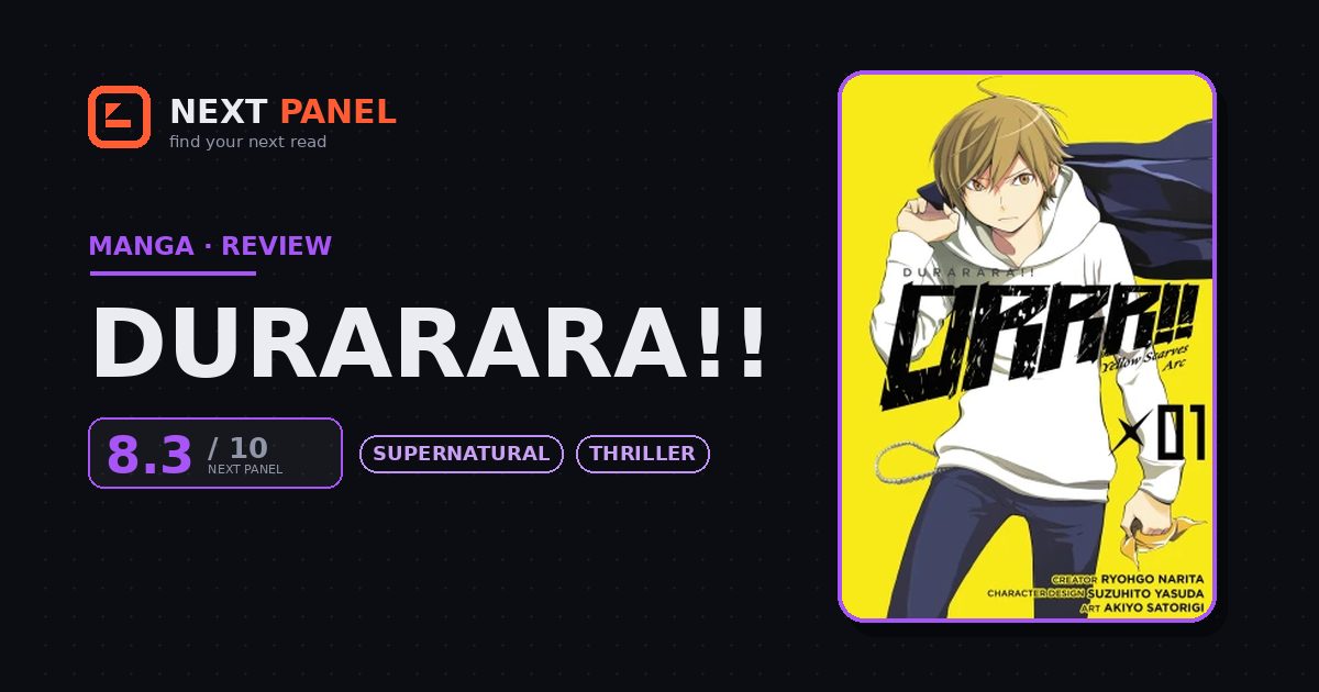 Durarara!! cover - Next Panel review