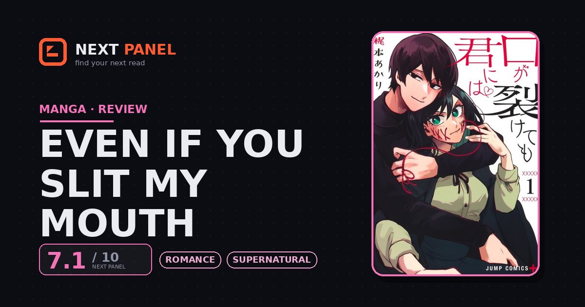 Even If You Slit My Mouth cover - Next Panel review