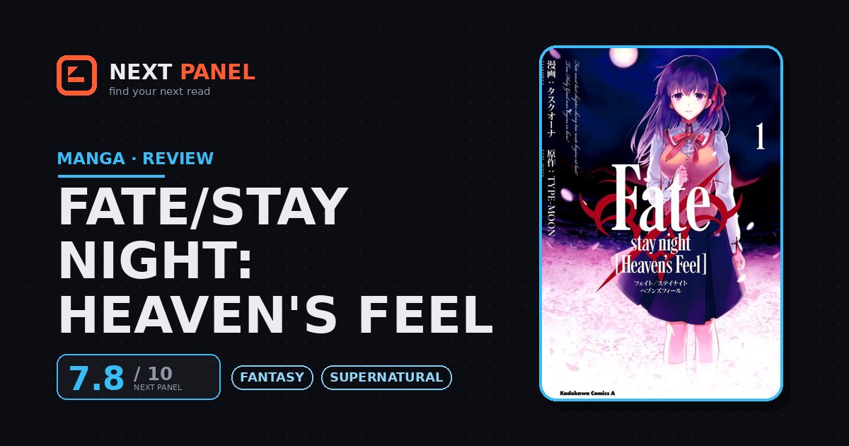 Fate/stay night: Heaven's Feel cover - Next Panel review