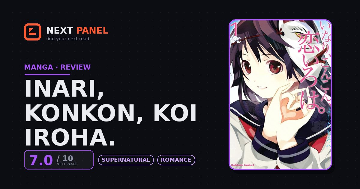 Inari, Konkon, Koi Iroha. cover - Next Panel review