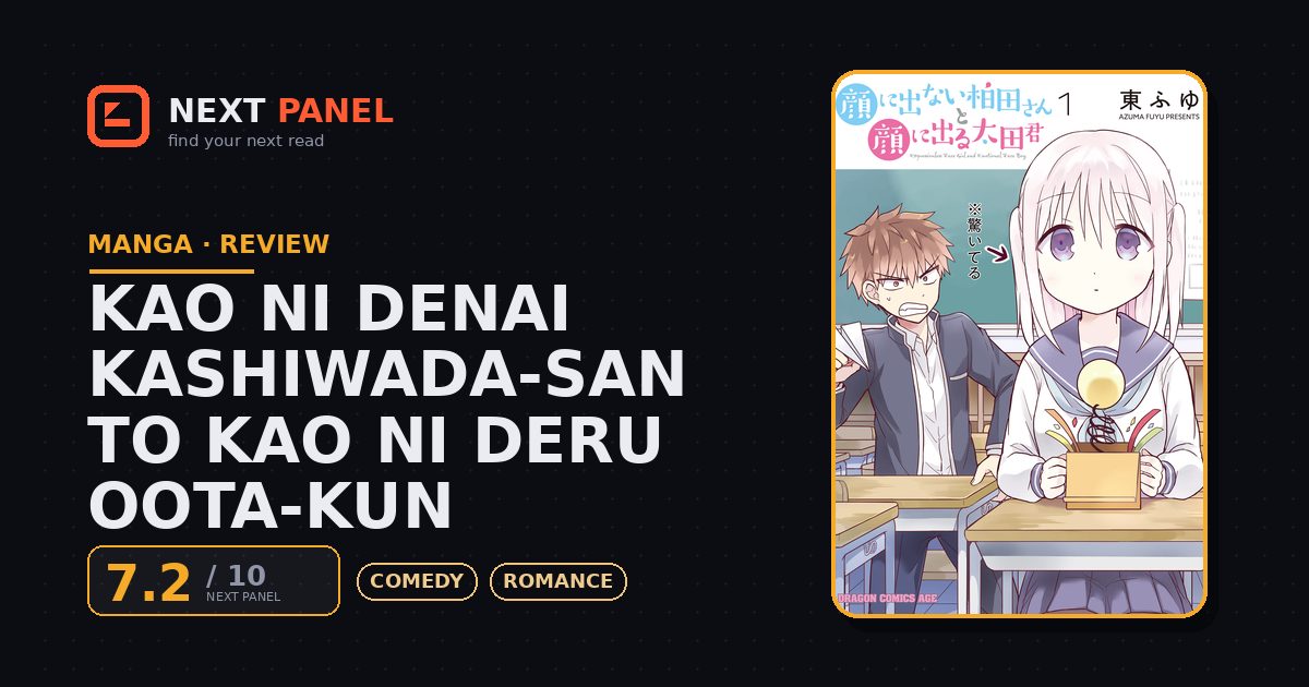 Kao ni Denai Kashiwada-san to Kao ni Deru Oota-kun cover - Next Panel review