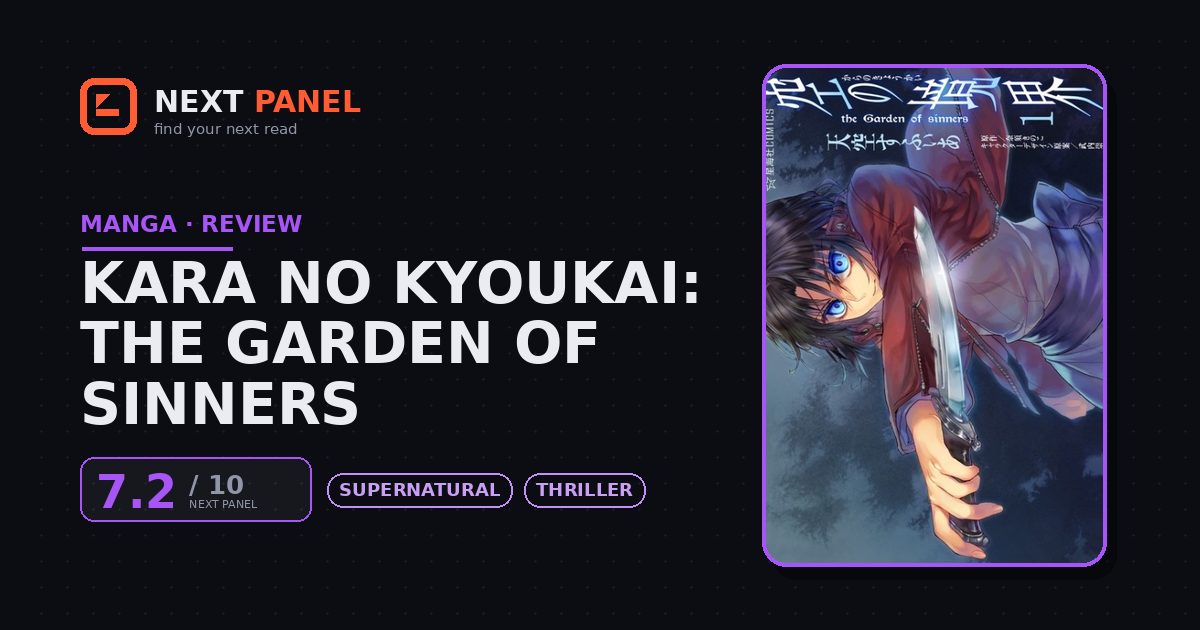 Kara no Kyoukai: The Garden of Sinners cover - Next Panel review