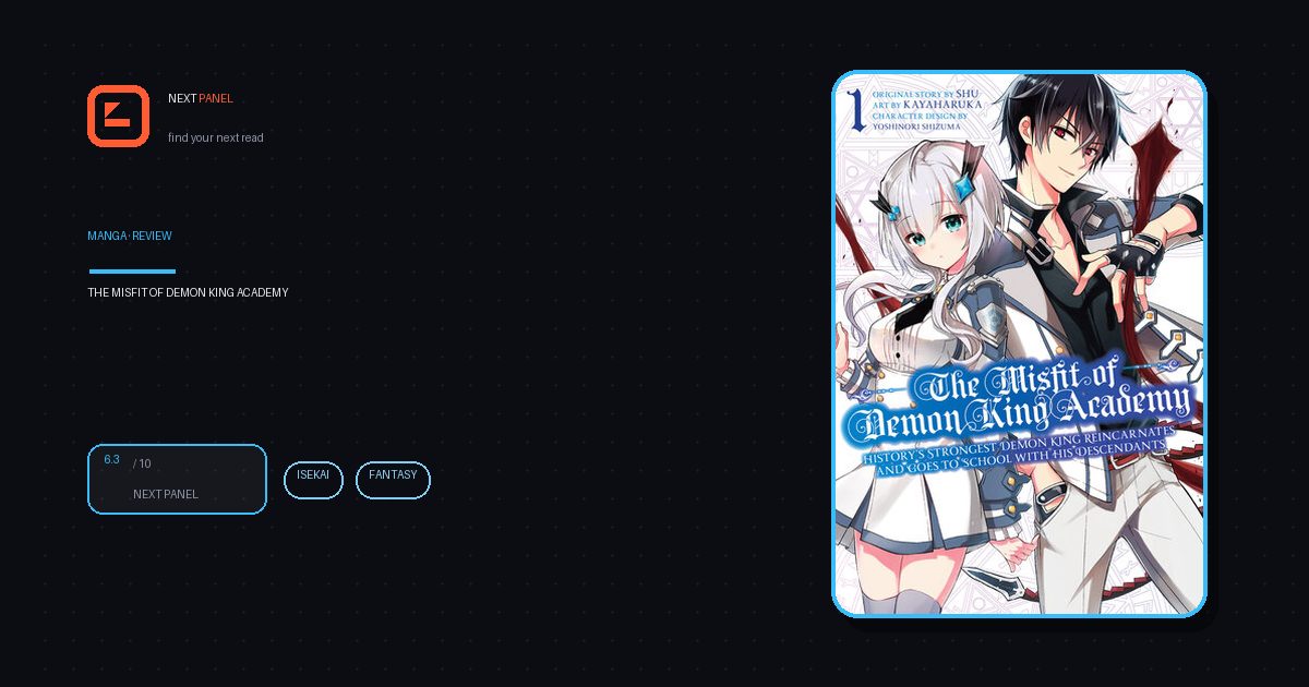 The Misfit of Demon King Academy cover - Next Panel review