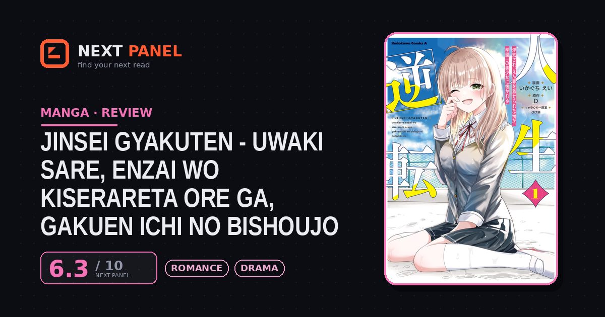 Jinsei Gyakuten - Uwaki Sare, Enzai wo Kiserareta Ore ga, Gakuen Ichi no Bishoujo ni Natsukareru cover - Next Panel review