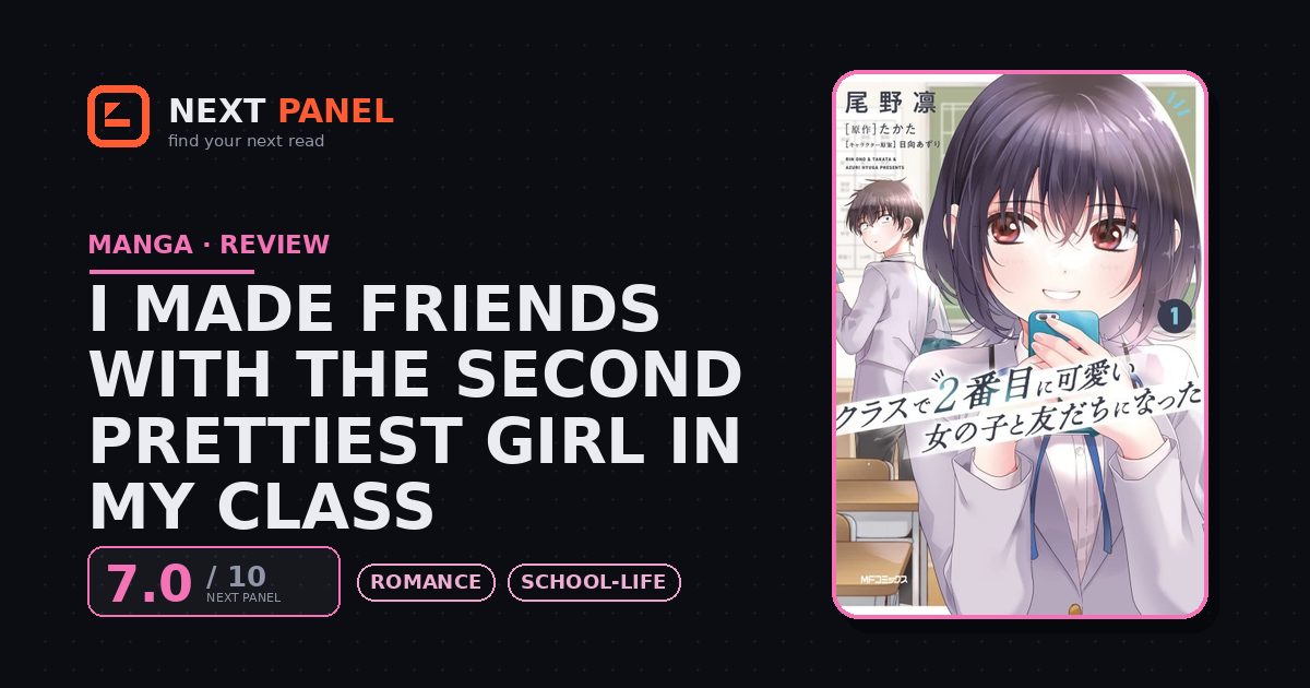 I Made Friends with the Second Prettiest Girl in My Class cover - Next Panel review