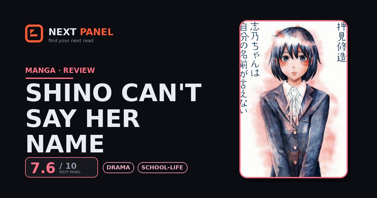 Shino Can't Say Her Name cover - Next Panel review
