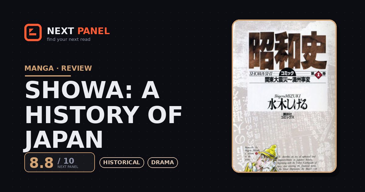Showa: A History of Japan cover - Next Panel review