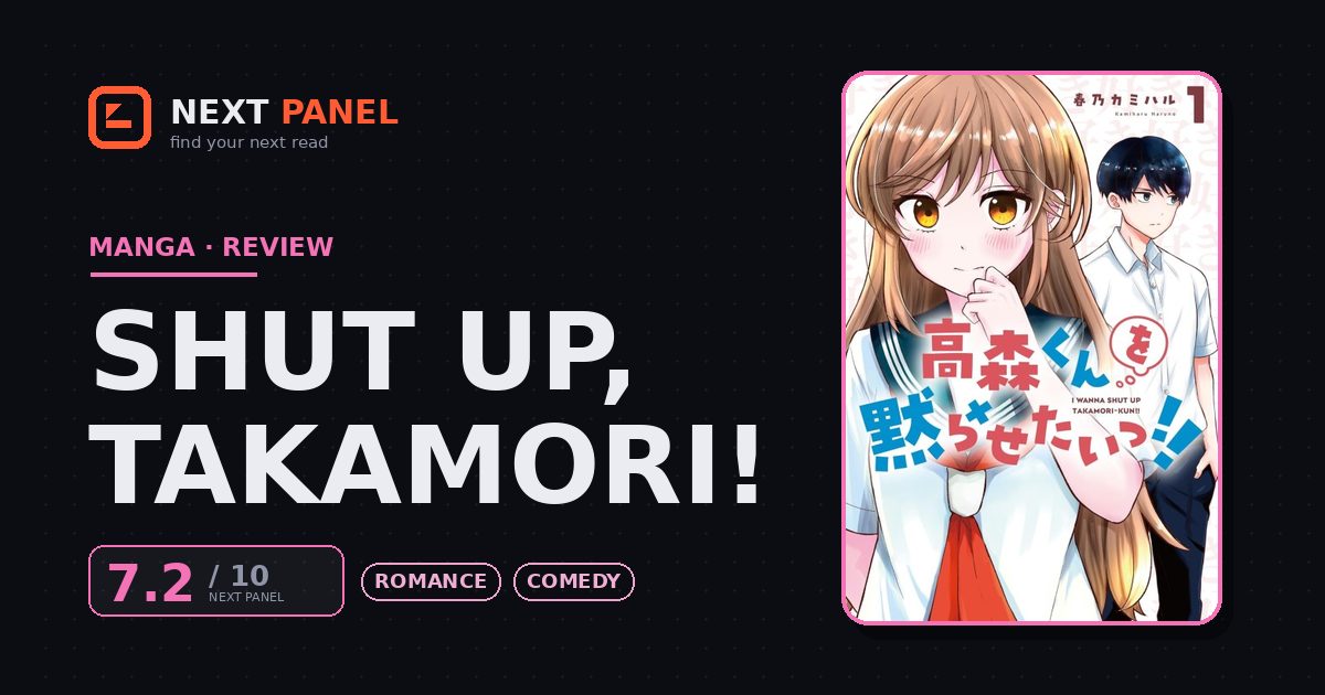 Shut Up, Takamori! cover - Next Panel review