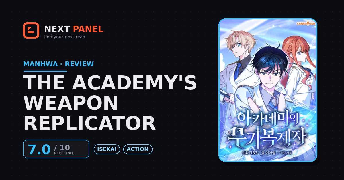 The Academy's Weapon Replicator cover - Next Panel review