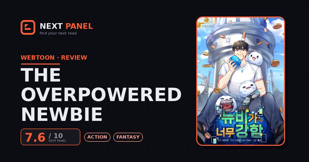 The Overpowered Newbie cover - Next Panel review