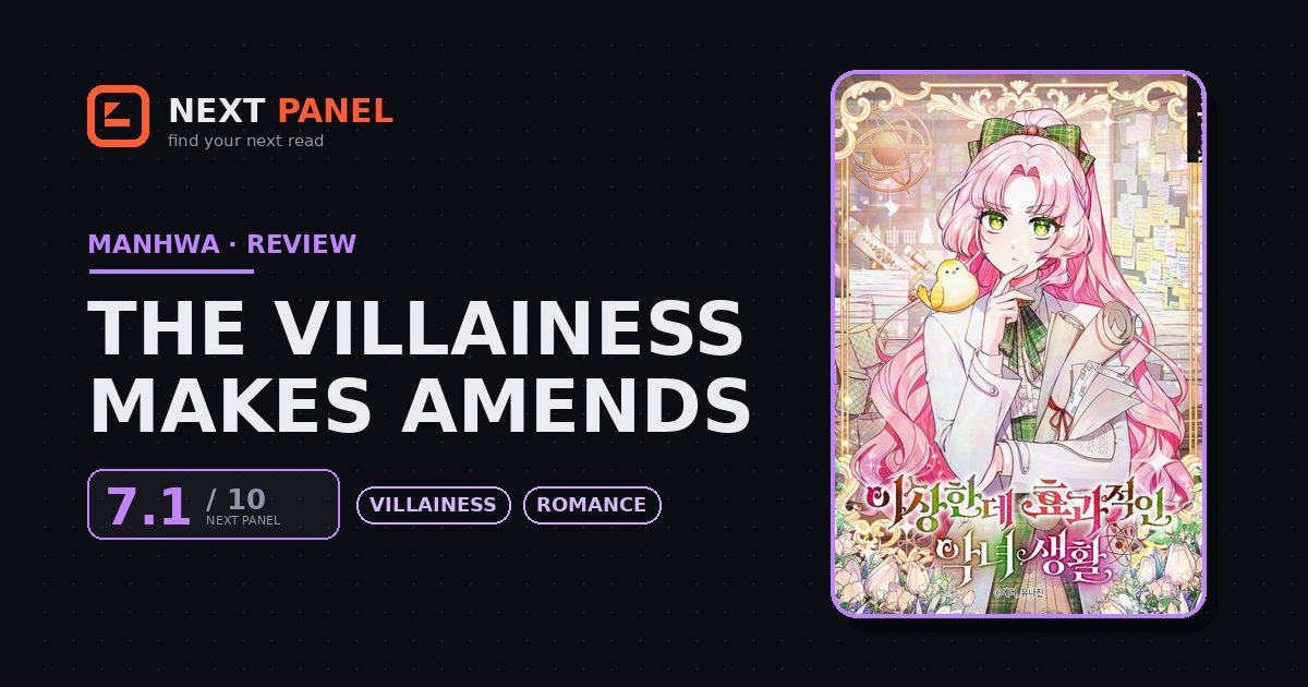 The Villainess Makes Amends cover - Next Panel review